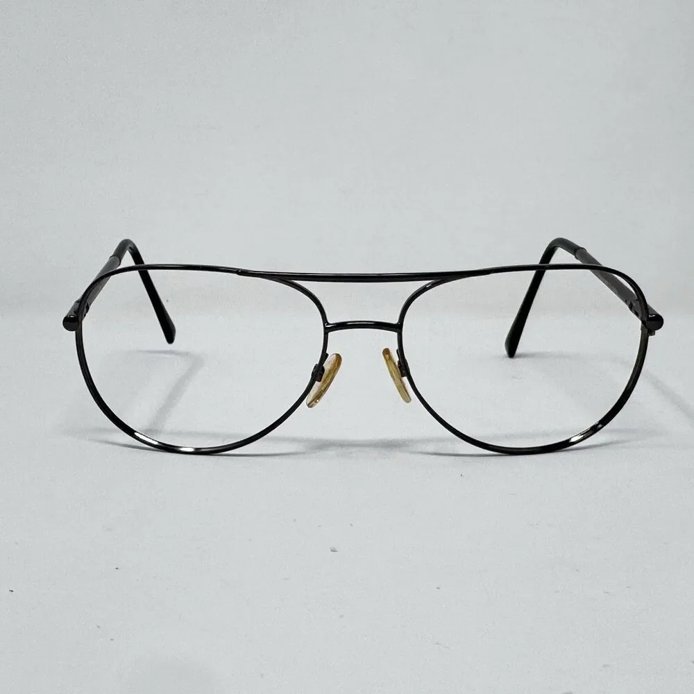 Kirkland Signature Zin 596184 Gunmetal Aviator Eyeglass Frames 57-16-140